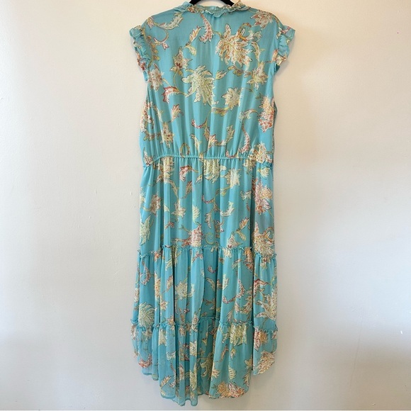 Jessica Simpson Plus Size Floral Sleeveless Maxi Dress - Light Blue - Picture 3 of 7